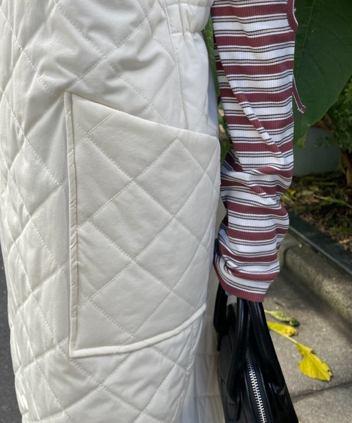 CIAOPANIC(チャオパニック)の「ミリタリーキルティングジャンスカ(ワンピース・レディース・アイボリー/ブラック/カーキ・FREE)」の5枚目の写真