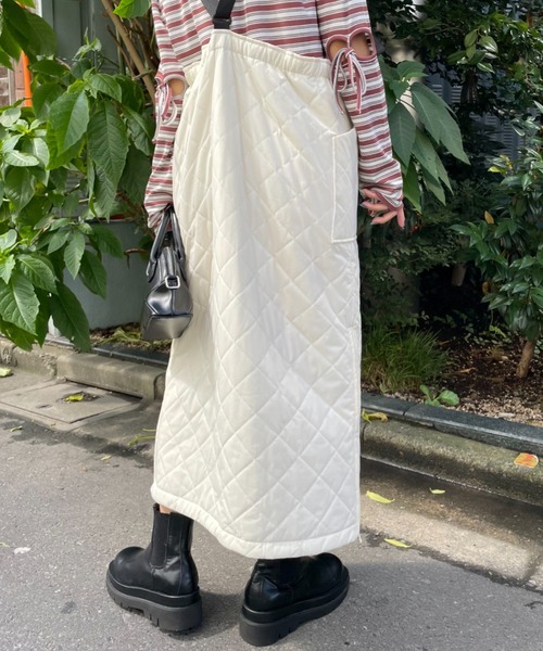 CIAOPANIC(チャオパニック)の「ミリタリーキルティングジャンスカ(ワンピース・レディース・アイボリー/ブラック/カーキ・FREE)」の6枚目の写真