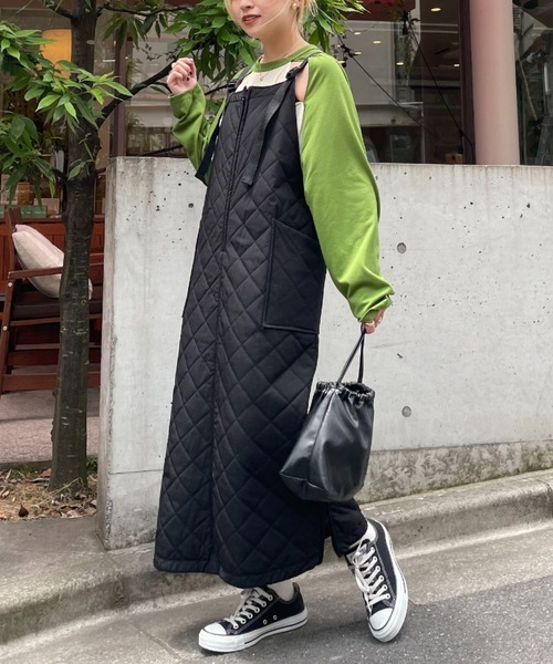 CIAOPANIC(チャオパニック)の「ミリタリーキルティングジャンスカ(ワンピース・レディース・アイボリー/ブラック/カーキ・FREE)」の13枚目の写真