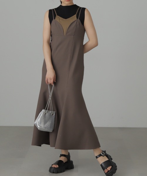 FREE'S MART（フリーズマート）の「◆トップレイヤードキャミマーメイドワンピース（ワンピース・レディース・ブラウン/ブラック/ブルー・SMALL/MEDIUM）」の22枚目の写真