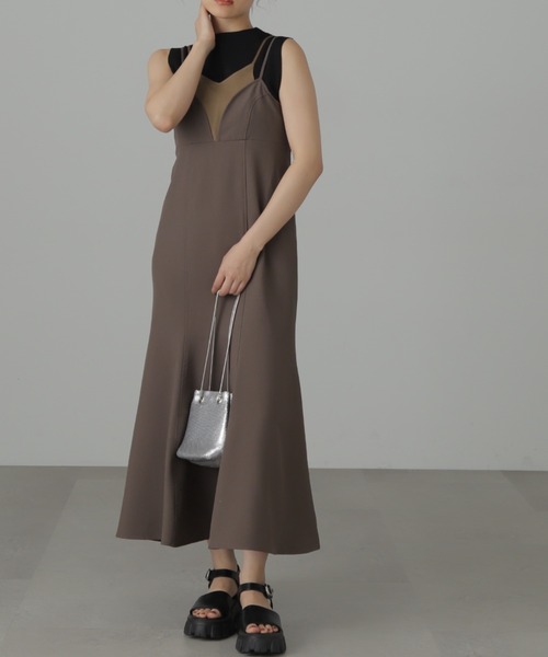 FREE'S MART（フリーズマート）の「◆トップレイヤードキャミマーメイドワンピース（ワンピース・レディース・ブラウン/ブラック/ブルー・SMALL/MEDIUM）」の15枚目の写真