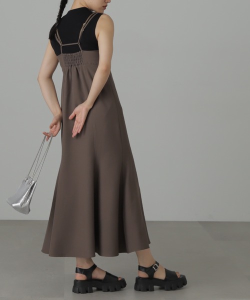 FREE'S MART（フリーズマート）の「◆トップレイヤードキャミマーメイドワンピース（ワンピース・レディース・ブラウン/ブラック/ブルー・SMALL/MEDIUM）」の5枚目の写真