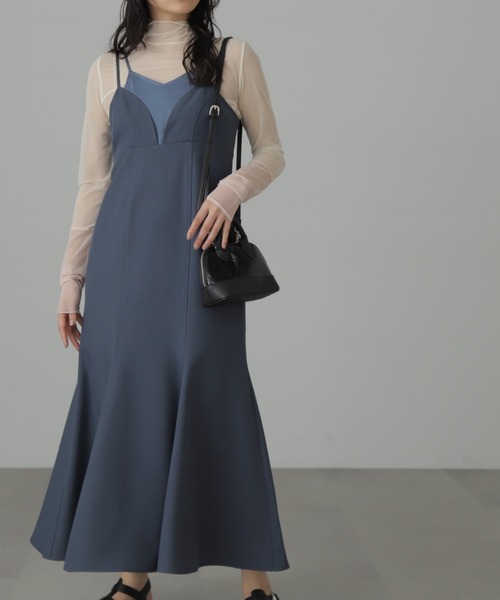 FREE'S MART（フリーズマート）の「◆トップレイヤードキャミマーメイドワンピース（ワンピース・レディース・ブラウン/ブラック/ブルー・SMALL/MEDIUM）」の19枚目の写真