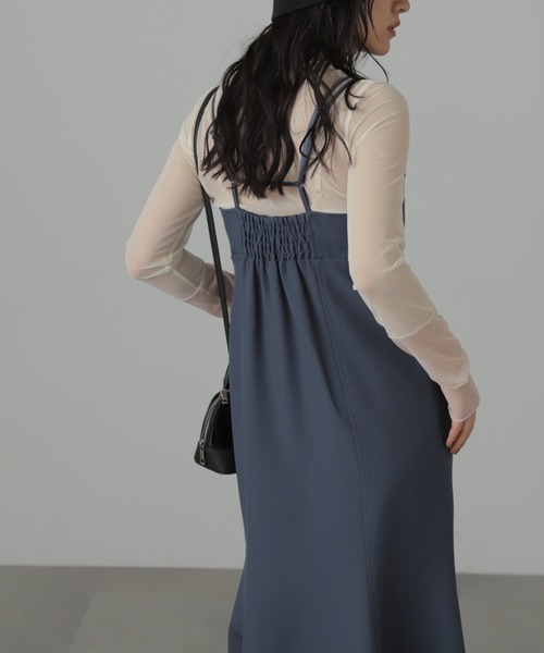 FREE'S MART（フリーズマート）の「◆トップレイヤードキャミマーメイドワンピース（ワンピース・レディース・ブラウン/ブラック/ブルー・SMALL/MEDIUM）」の9枚目の写真