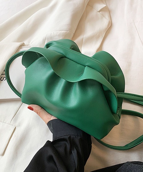 セール】【6色展開】がま口ラッフルフリルデザインのミニレザー