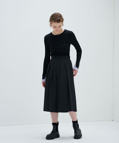 LANVIN en Bleu(ランバンオンブルー)の「フレアキュロットパンツ(その他パンツ・レディース・ブラック/カーキ・38/36)」の21枚目の写真