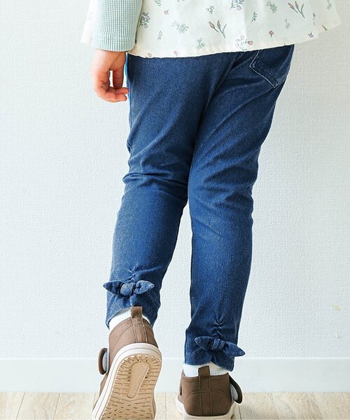 apres les cours(アプレレクール)の「裾リボン/7days Style pants(その他パンツ・キッズ・ピンク/インディゴブルー/ミント/ブラック・100/110/80/120/90/130)」の3枚目の写真