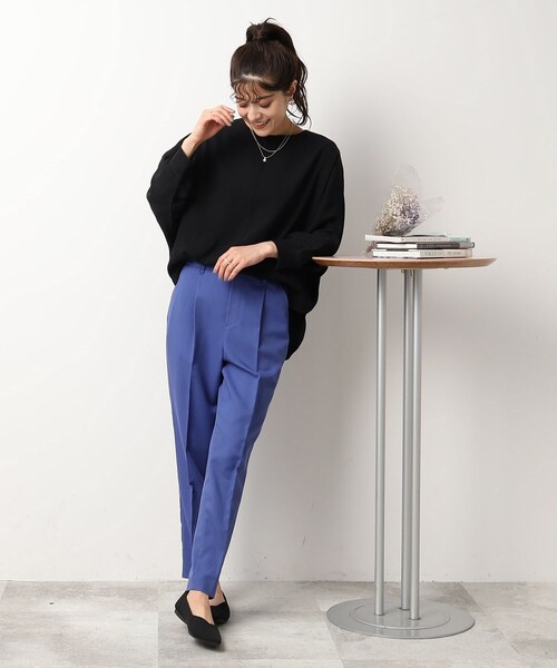 DRESKIP（ドレスキップ）の「◆【イージーケア】1枚でサマになる ゆったりドルマンスリーブ ブラウス（シャツ/ブラウス・レディース・レモンイエロー/黄緑系/オレンジ/ブラック/ベージュ/ブルー・00）」の7枚目の写真