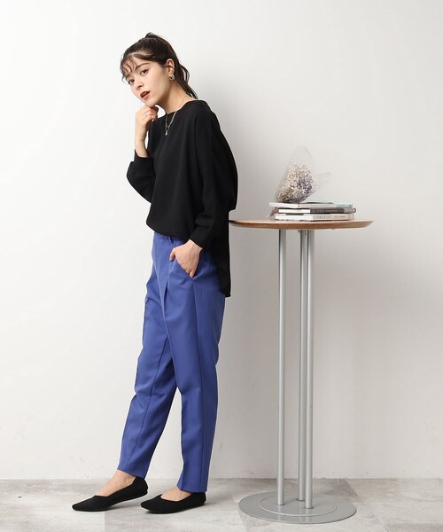 DRESKIP（ドレスキップ）の「◆【イージーケア】1枚でサマになる ゆったりドルマンスリーブ ブラウス（シャツ/ブラウス・レディース・レモンイエロー/黄緑系/オレンジ/ブラック/ベージュ/ブルー・00）」の8枚目の写真