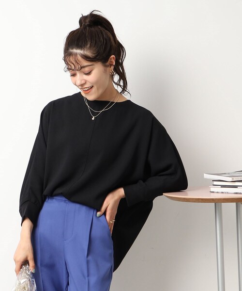 DRESKIP（ドレスキップ）の「◆【イージーケア】1枚でサマになる ゆったりドルマンスリーブ ブラウス（シャツ/ブラウス・レディース・レモンイエロー/黄緑系/オレンジ/ブラック/ベージュ/ブルー・00）」の10枚目の写真