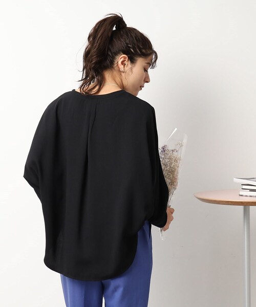 DRESKIP（ドレスキップ）の「◆【イージーケア】1枚でサマになる ゆったりドルマンスリーブ ブラウス（シャツ/ブラウス・レディース・レモンイエロー/黄緑系/オレンジ/ブラック/ベージュ/ブルー・00）」の12枚目の写真