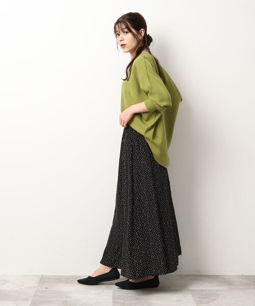 DRESKIP（ドレスキップ）の「◆【イージーケア】1枚でサマになる ゆったりドルマンスリーブ ブラウス（シャツ/ブラウス・レディース・レモンイエロー/黄緑系/オレンジ/ブラック/ベージュ/ブルー・00）」の14枚目の写真