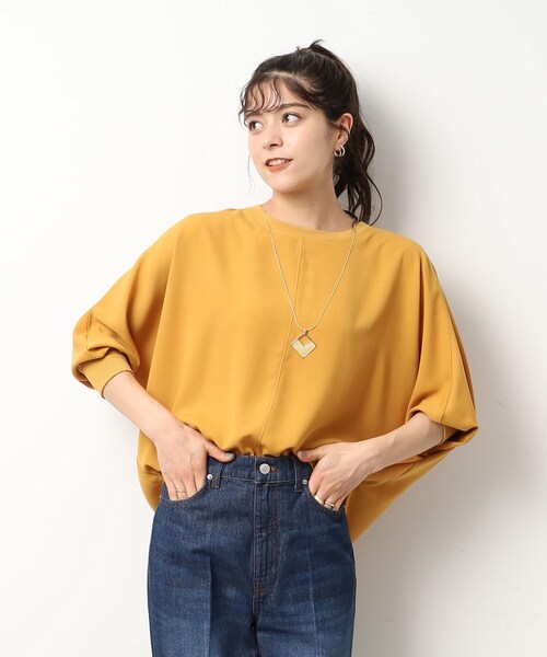 DRESKIP（ドレスキップ）の「◆【イージーケア】1枚でサマになる ゆったりドルマンスリーブ ブラウス（シャツ/ブラウス・レディース・レモンイエロー/黄緑系/オレンジ/ブラック/ベージュ/ブルー・00）」の22枚目の写真