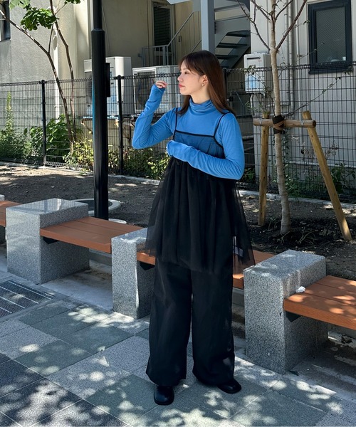 feepur（フェピュール）の「ハイネックカラートップス（Tシャツ/カットソー・レディース・ブルー/グリーン/オレンジ/ブラック/オフホワイト・MEDIUM）」の13枚目の写真