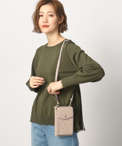 grove（グローブ）の「◆ドットスタッズウォレットショルダー（ショルダーバッグ・レディース・ガンメタ/ブラック/ダークグリーン/ライトグレー・00）」の7枚目の写真