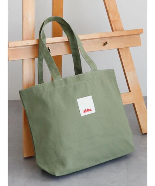 CRAFT STANDARD BOUTIQUE（クラフトスタンダードブティック）の「akha.　キャンバストート/A4サイズ（トートバッグ・レディース・ライトグリーン/カーキ/ナチュラル/グレー・FREE）」の11枚目の写真