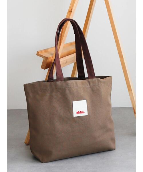 CRAFT STANDARD BOUTIQUE（クラフトスタンダードブティック）の「akha.　キャンバストート/A4サイズ（トートバッグ・レディース・ライトグリーン/カーキ/ナチュラル/グレー・FREE）」の12枚目の写真