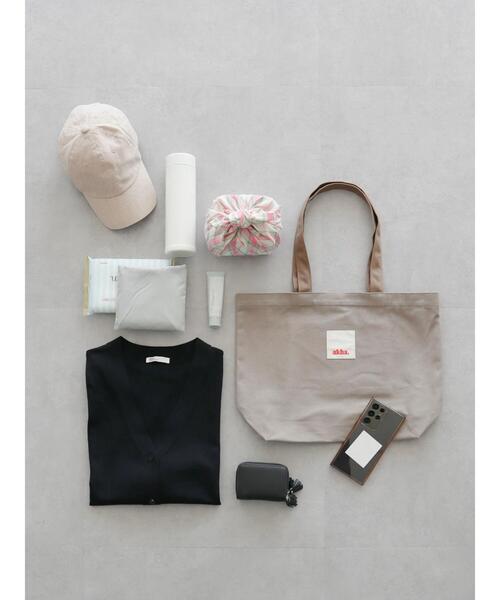 CRAFT STANDARD BOUTIQUE（クラフトスタンダードブティック）の「akha.　キャンバストート/A4サイズ（トートバッグ・レディース・ライトグリーン/カーキ/ナチュラル/グレー・FREE）」の13枚目の写真