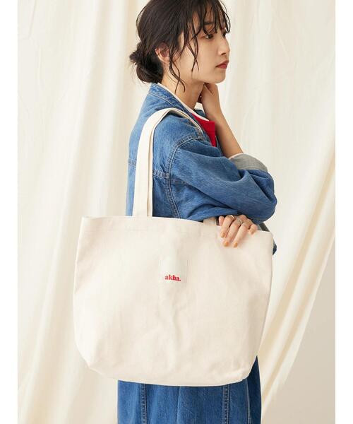 CRAFT STANDARD BOUTIQUE（クラフトスタンダードブティック）の「akha.　キャンバストート/A4サイズ（トートバッグ・レディース・ライトグリーン/カーキ/ナチュラル/グレー・FREE）」の17枚目の写真