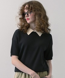 saloon | SALOON(サルーン)/《追加予約・新色登場》襟付きゴールドボタン5分袖ニット【手洗い可】(ニット/セーター)