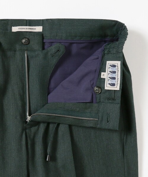 BRILLA per il gusto（ブリッラペルイルグースト）の「giabsarchivio × Brilla per il gusto / 別注 MASACCIO ストレッチリネン 1プリーツ ドローコード スラックス（スラックス・メンズ・オリーブ・44）」の3枚目の写真