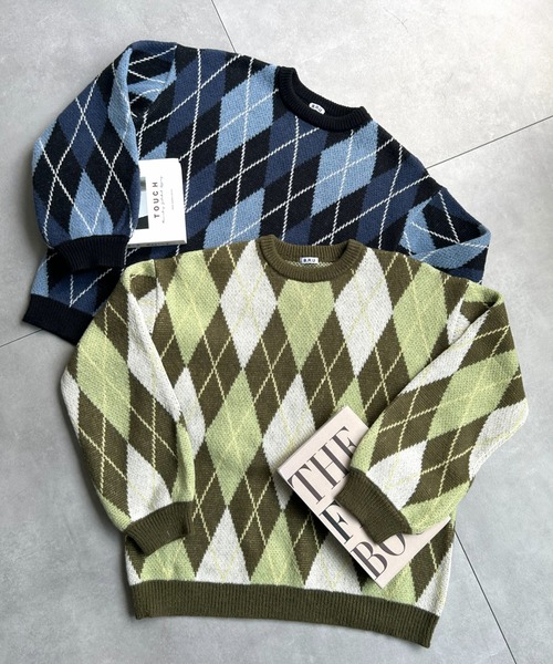 専用　ブラックチェックニットパン　writtenafterwards 新品 セール】 コンフィーシャドーチェックニット （ニット・セーター