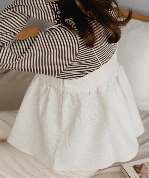 flower（フラワー）の「メローボーダートップ（Tシャツ/カットソー・レディース・ブラウン/ベージュ・FREE）」の10枚目の写真