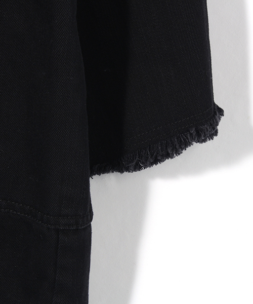 IKUMI（イクミ）の「【IKUMI】DENIM FOOD JACKET（デニムジャケット・レディース・ホワイト/ブラック・FREE）」の7枚目の写真