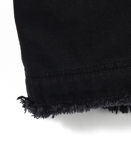 IKUMI（イクミ）の「【IKUMI】DENIM FOOD JACKET（デニムジャケット・レディース・ホワイト/ブラック・FREE）」の6枚目の写真