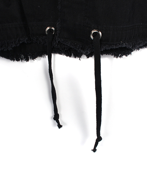 IKUMI（イクミ）の「【IKUMI】DENIM FOOD JACKET（デニムジャケット・レディース・ホワイト/ブラック・FREE）」の3枚目の写真