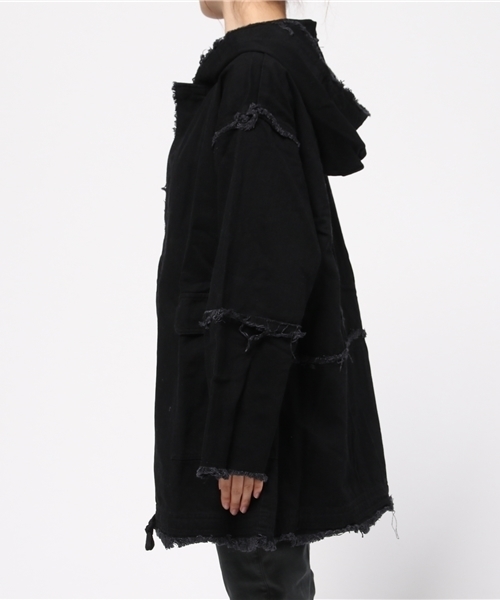 IKUMI（イクミ）の「【IKUMI】DENIM FOOD JACKET（デニムジャケット・レディース・ホワイト/ブラック・FREE）」の11枚目の写真