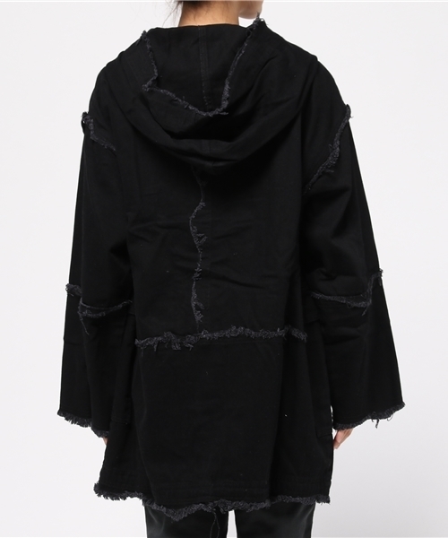 IKUMI（イクミ）の「【IKUMI】DENIM FOOD JACKET（デニムジャケット・レディース・ホワイト/ブラック・FREE）」の12枚目の写真