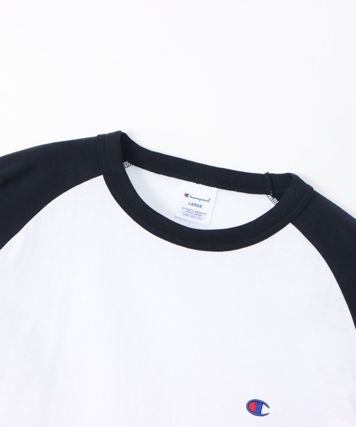 Champion(チャンピオン)の「【Champion/チャンピオン】メンズ ベーシック ラグランロングスリーブTシャツ(Tシャツ/カットソー・メンズ・グレー/ブラック/モカ/ネイビー/ダークグリーン系/チョコ・SMALL/X-LARGE/MEDIUM/LARGE)」の21枚目の写真