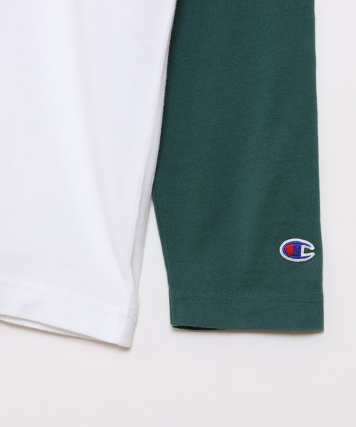 Champion(チャンピオン)の「【Champion/チャンピオン】メンズ ベーシック ラグランロングスリーブTシャツ(Tシャツ/カットソー・メンズ・グレー/ブラック/モカ/ネイビー/ダークグリーン系/チョコ・SMALL/X-LARGE/MEDIUM/LARGE)」の10枚目の写真