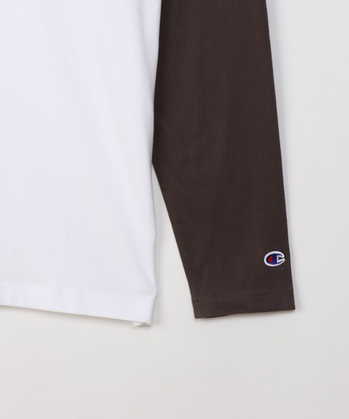 Champion(チャンピオン)の「【Champion/チャンピオン】メンズ ベーシック ラグランロングスリーブTシャツ(Tシャツ/カットソー・メンズ・グレー/ブラック/モカ/ネイビー/ダークグリーン系/チョコ・SMALL/X-LARGE/MEDIUM/LARGE)」の11枚目の写真