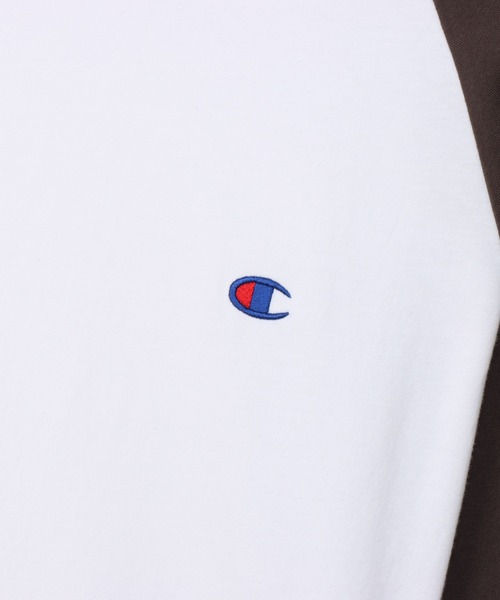 Champion(チャンピオン)の「【Champion/チャンピオン】メンズ ベーシック ラグランロングスリーブTシャツ(Tシャツ/カットソー・メンズ・グレー/ブラック/モカ/ネイビー/ダークグリーン系/チョコ・SMALL/X-LARGE/MEDIUM/LARGE)」の14枚目の写真