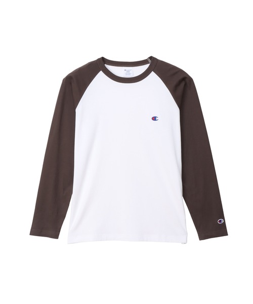 Champion/チャンピオン】メンズ ベーシック ラグランロングスリーブTシャツ（Tシャツ/カットソー）｜Champion（チャンピオン）のファッション通販  - ZOZOTOWN [チャンピオン] 長袖Tシャツ 丸首 抗菌防臭 速乾 偏光プリント ロングスリーブTシャツ バックヘムラバープリント バスケットボー