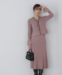 PROPORTION BODY DRESSING | バイカラーフレアマーメイドニットセットアップ / 1213240014(ワンピース)