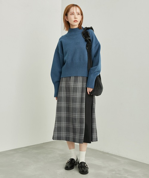 ROPE' PICNIC（ロペピクニック）の「チェックコンビキルトスカート（スカート・レディース・ブラウン系その他/グレー系その他/ホワイト系その他5/ブラック系その他・40/36/38）」の9枚目の写真