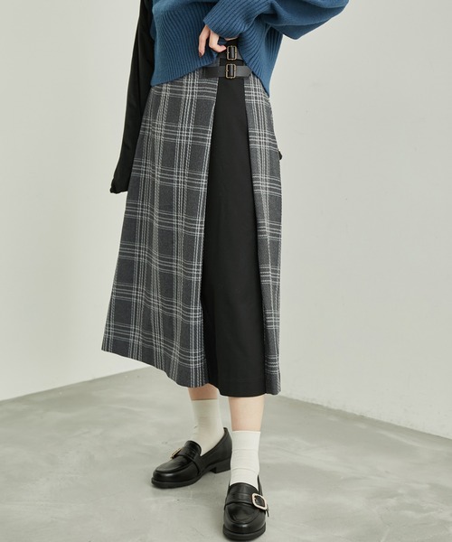 Ezick × Yukko ベロアキルトスカート Ezick（エジック）の「【 Yukko × Ezick 】Asymmetry tiered