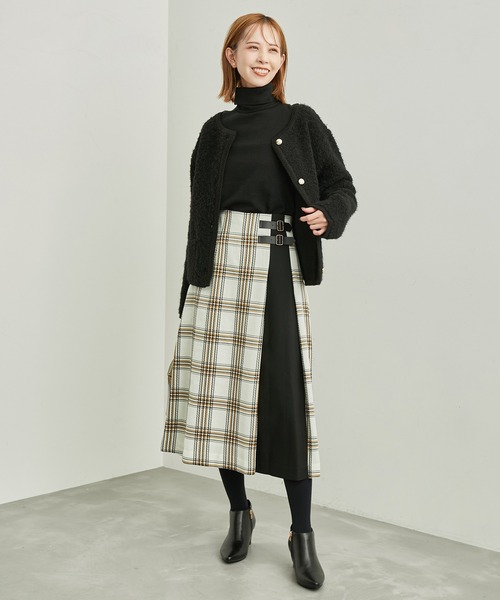 ROPE' PICNIC（ロペピクニック）の「チェックコンビキルトスカート（スカート・レディース・ブラウン系その他/グレー系その他/ホワイト系その他5/ブラック系その他・40/36/38）」の13枚目の写真
