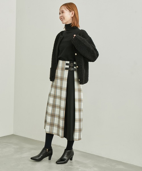 ROPE' PICNIC（ロペピクニック）の「チェックコンビキルトスカート（スカート・レディース・ブラウン系その他/グレー系その他/ホワイト系その他5/ブラック系その他・40/36/38）」の14枚目の写真