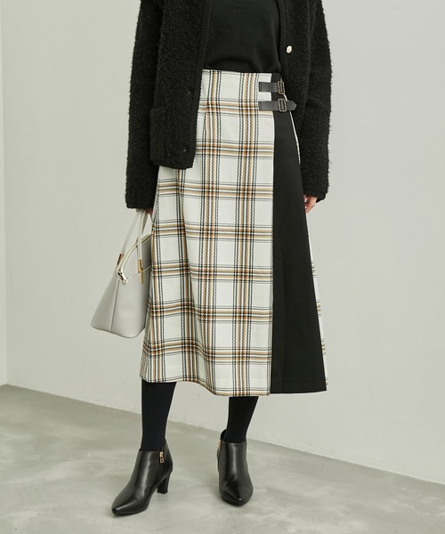 ROPE' PICNIC（ロペピクニック）の「チェックコンビキルトスカート（スカート・レディース・ブラウン系その他/グレー系その他/ホワイト系その他5/ブラック系その他・40/36/38）」の15枚目の写真