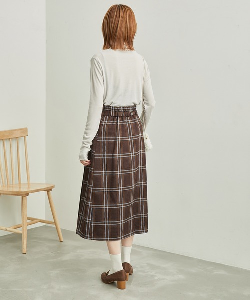ROPE' PICNIC（ロペピクニック）の「チェックコンビキルトスカート（スカート・レディース・ブラウン系その他/グレー系その他/ホワイト系その他5/ブラック系その他・40/36/38）」の18枚目の写真