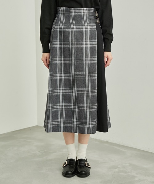 ROPE' PICNIC（ロペピクニック）の「チェックコンビキルトスカート（スカート・レディース・ブラウン系その他/グレー系その他/ホワイト系その他5/ブラック系その他・40/36/38）」の19枚目の写真