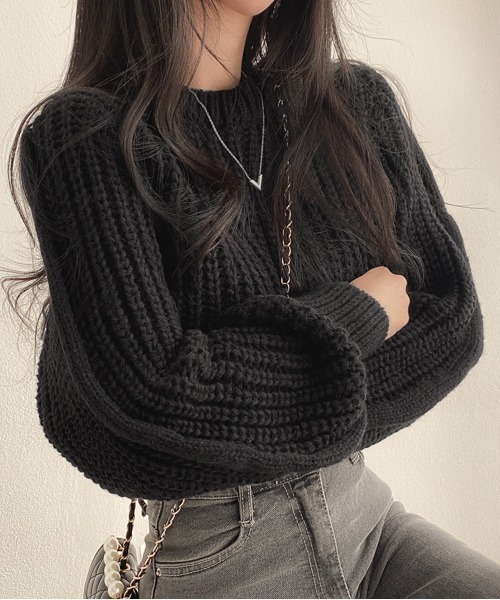 セール】クロップド丈ニットトップス（ニット/セーター）｜PRIVATE