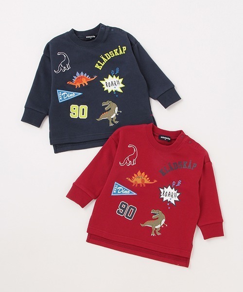 kladskap（クレードスコープ）の「恐竜アップリケトレーナー（スウェット・キッズ・ネイビー/レッド・110cm/120cm/130cm/90cm/100cm）」の6枚目の写真