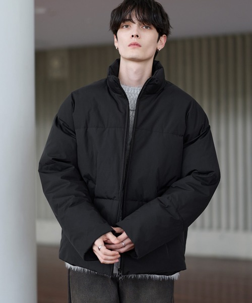 セール】ハイネック中綿ショートジャケット(600フィルパワー)（ダウン