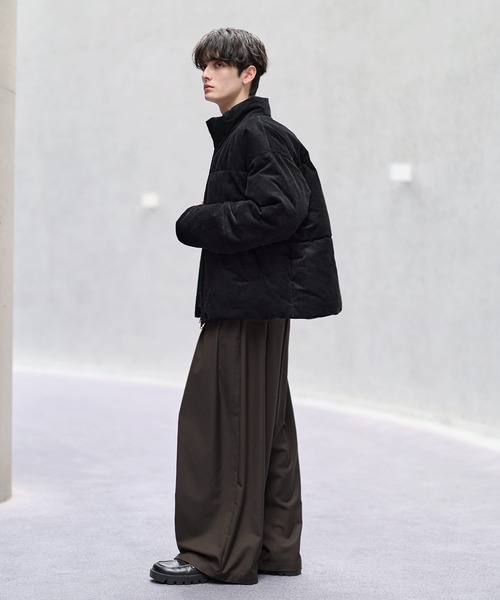 セール】ハイネック中綿ショートジャケット(600フィルパワー)（ダウン