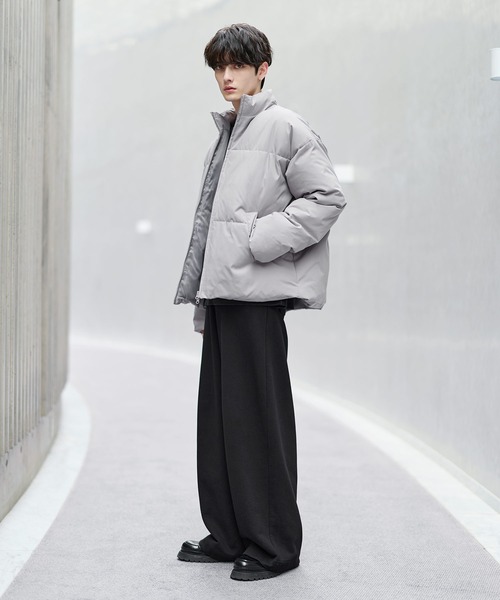 ハイネック中綿ショートジャケット(600フィルパワー)（ダウン